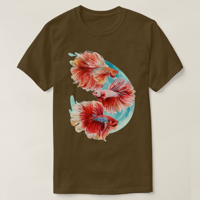 Watercolor bettas T-Shirt (Design vorne)