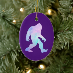 Watercolor Bigfoot       Keramik Ornament