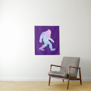 Watercolor Bigfoot Wandteppich