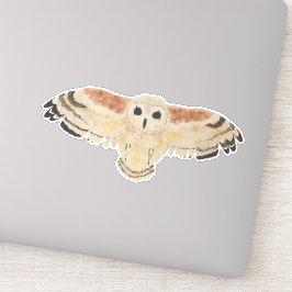 Watercolor Bird Marsh Owl Aufkleber
