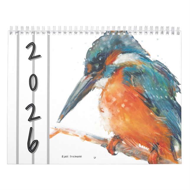 Watercolor Birds Wall Calendar 2026 Kalender (Titelbild)