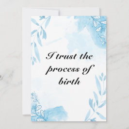 Watercolor Birth Affirmation Floral Art Feiertagskarte