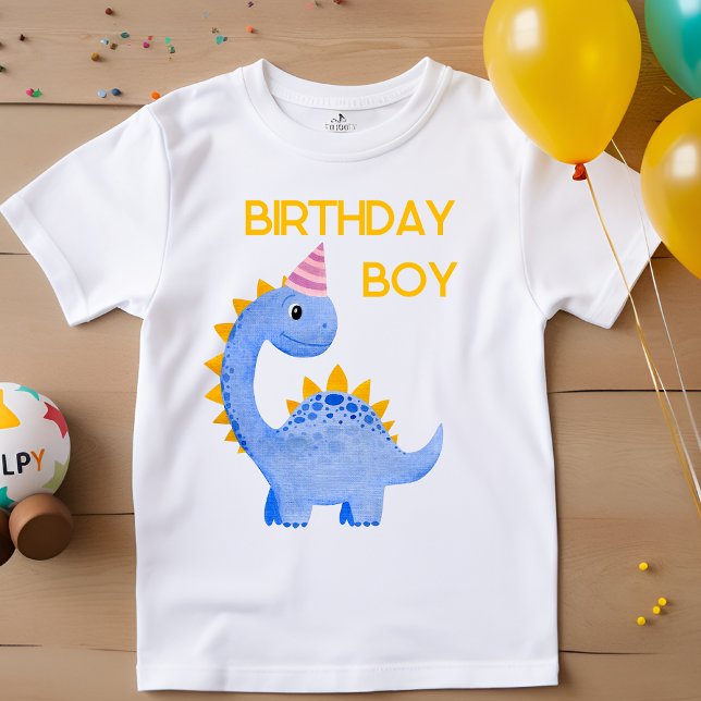 Watercolor Birthday Boy Dino T-Shirt (Von Creator hochgeladen)