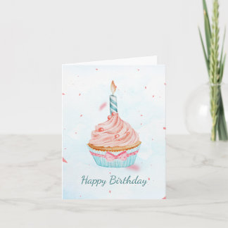 WATERCOLOR BIRTHDAY CAKE  KARTE