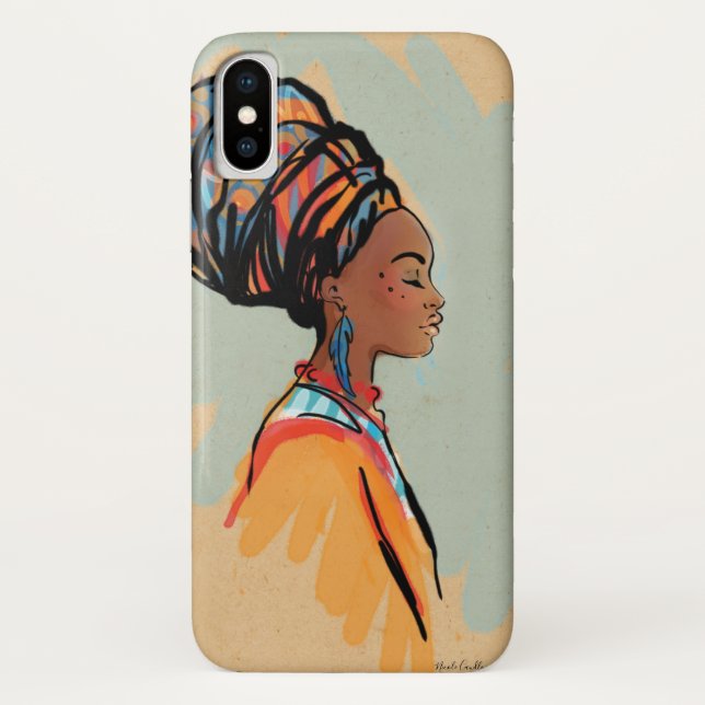 Watercolor Black Queen Phone Case (Rückseite)