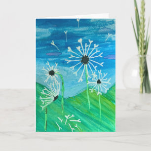 Watercolor-Blankenkarte Dandelion Karte