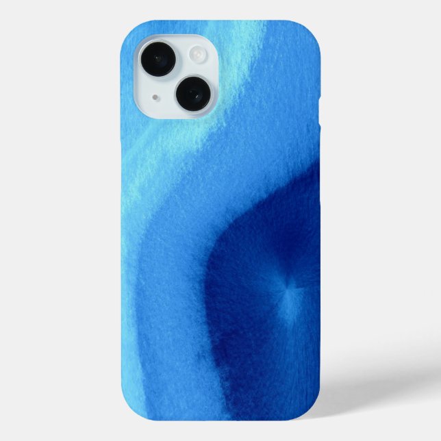 Watercolor Blue Agate | Abstrakter Fall Case-Mate iPhone Hülle (Rückseite)