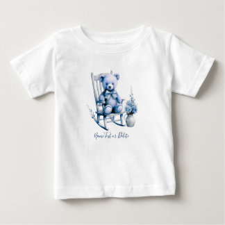 Watercolor Blue Baby Bear Baby T - Shirt