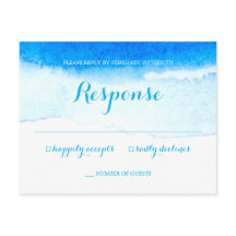 Watercolor Blue Beach Wedding UAWG