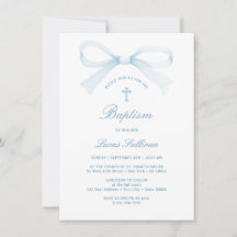 Watercolor Blue Bow Taufe