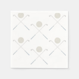 Watercolor Blue Golf Geburtstagsparty Serviette