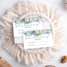 Watercolor Blue Hydrangea schätzt wie viele Küsse
