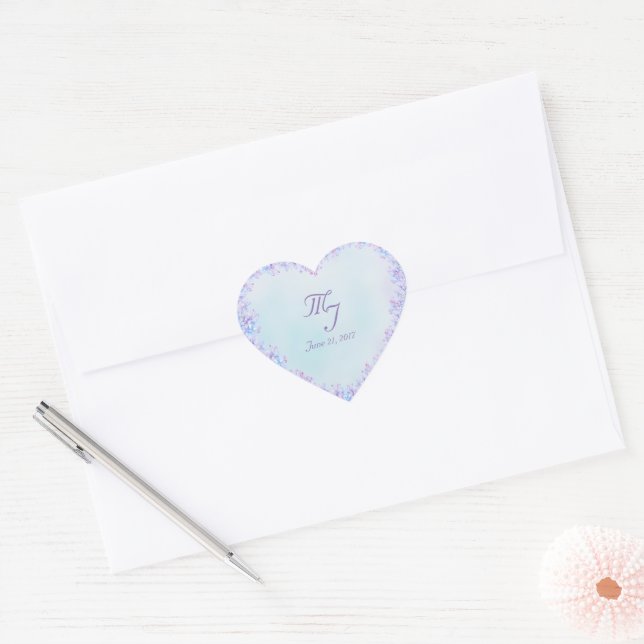 Watercolor Blue Lila Lilac Blume Sticker (Umschlag)