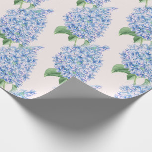 Watercolor Blue Lilac Pattern Geschenkpapier