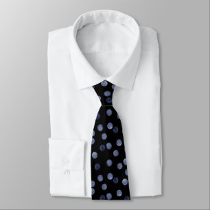 Watercolor Blue polka dot Neck Tie Krawatte