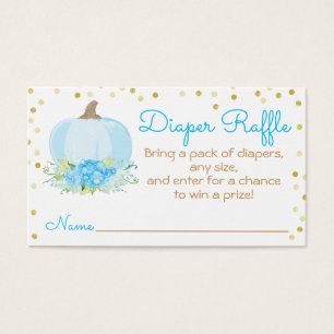 Watercolor Blue Pumpkin Baby Duschkabine Windelwan