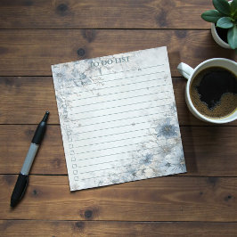 Watercolor Blue Rose To Do List Pretty Floral Notizblock