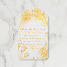 Watercolor Blue Tree Christmas Thank You Card  Geschenkanhänger