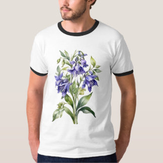 Watercolor Bluebell Blume T - Shirt