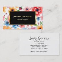 Watercolor Blume elegant boho beruflich