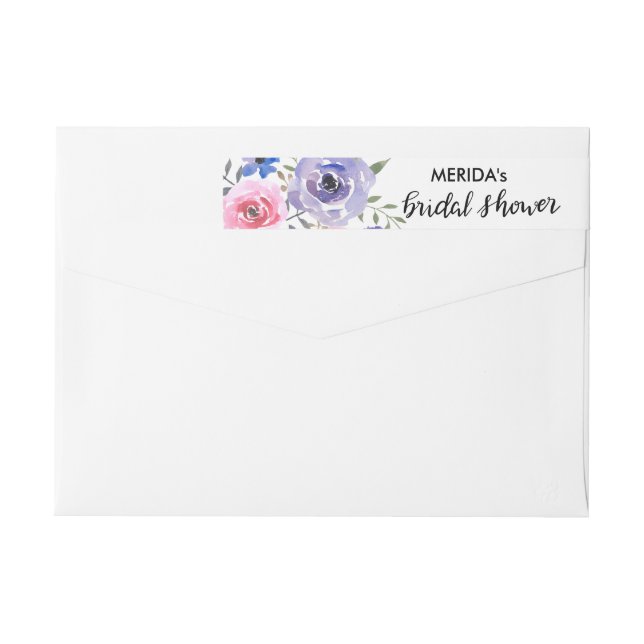 Watercolor-Blumen-Bündel-Brautparty-Skript (Rückseite)