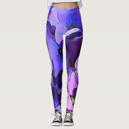 Watercolor-Blumen-kundenspezifische dekorative Leggings