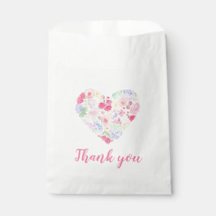 Watercolor-BlumenBlumen-Herz Geschenktütchen