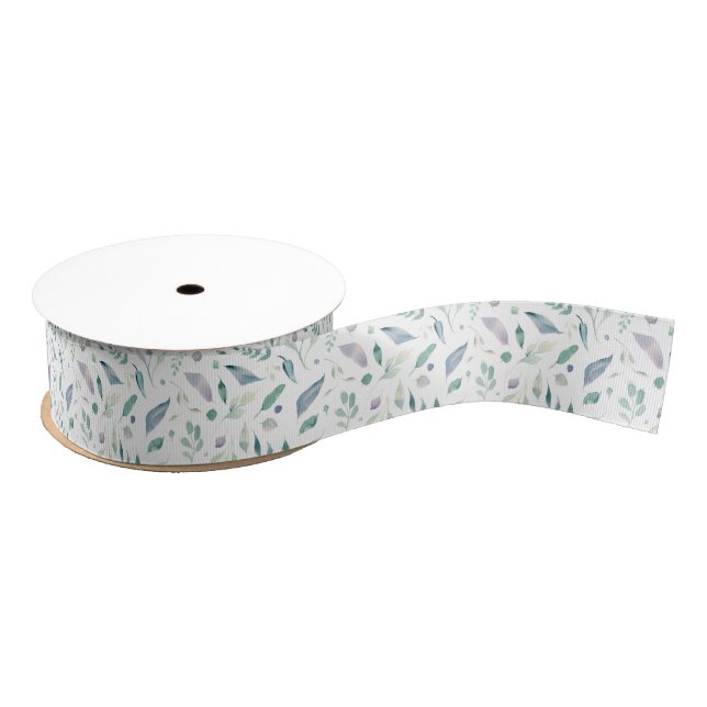 Watercolor-BlumenBrautparty Ripsband (Spule)