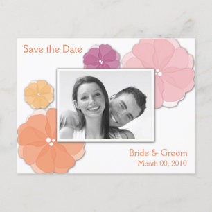 Watercolor-BlumenSave the Date Postkarten