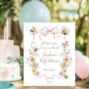 Watercolor Blumenschild "Mommy to Bee" - Sign unse Poster