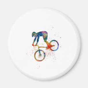 Watercolor bmx bike magnet