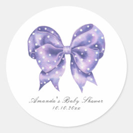 Watercolor-Bogen-Polka-Punkt-Baby-Party Runder Aufkleber