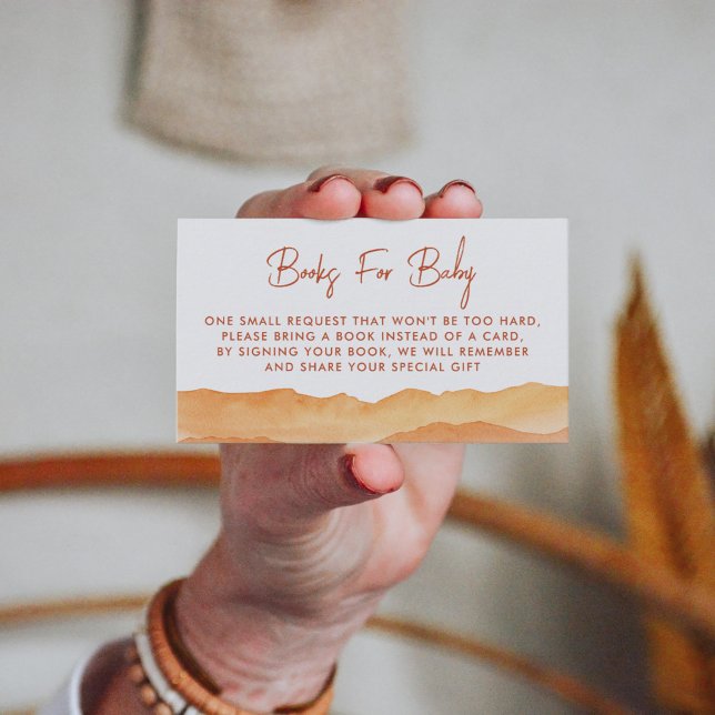 Watercolor Boho Abstrakt Wüste Buchanfrage Begleitkarte (Von Creator hochgeladen)