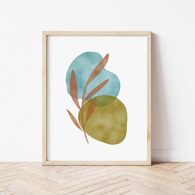 Watercolor Boho Abstrakte Formen Poster (Von Creator hochgeladen)