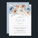 Watercolor Boho Blue Floral 40. Geburtstag Einladung<br><div class="desc">Boho Blue Floral 40. Geburtstagsfeier Party Einladung Entsprechende Kollektion im Niche und Nest Store</div>
