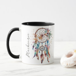 Watercolor Boho Dreamcatcher Tasse