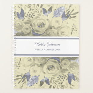 Watercolor Boho Floral Bouquet Weekly Planer