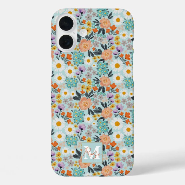 Watercolor Boho Floral Case-Mate iPhone Hülle (Rückseite)