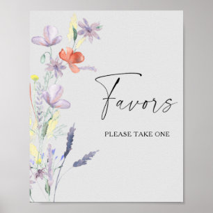 Watercolor Boho-Hochzeitsgeschenke bitte nehmen Si Poster