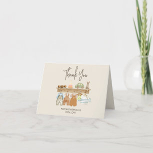 Watercolor Boho Kinderzimmer Babydusche Danke