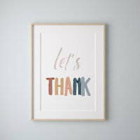 Watercolor boho lasse Dankeschön Poster