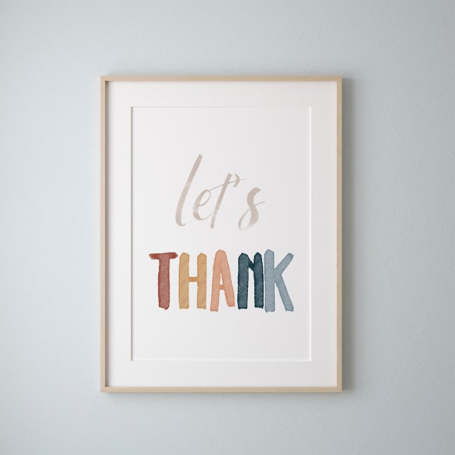 Watercolor boho lasse Dankeschön Poster (Von Creator hochgeladen)