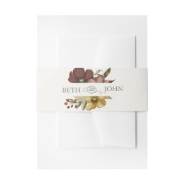 Watercolor Boho Neutral Wedding  Einladungsbanderole