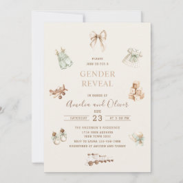 Watercolor Boho Nursery gender reveal baby shower Einladung