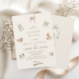 Watercolor Boho Nursery gender reveal baby shower Einladung
