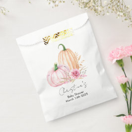 Watercolor Boho Pumpkin Babydusche Geschenktütchen