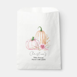 Watercolor Boho Pumpkin Babydusche Geschenktütchen