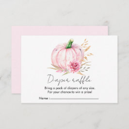 Watercolor Boho Pumpkin Babydusche Verschlusskarte Begleitkarte