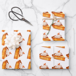 Watercolor Boho Pumpkin Pie Muster Geschenkpapier Set