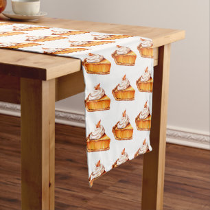 Watercolor Boho Pumpkin Pie Muster Großer Tischläufer